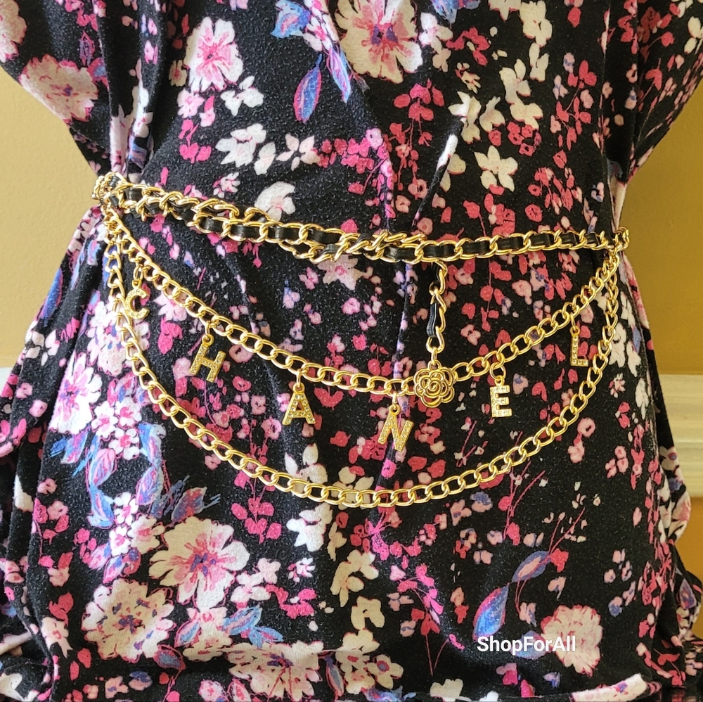 Chanel Gold and Black Chain Belt - Picture 7 of 15